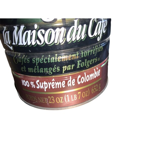 Folgers Mountain Grown Tin Metal Coffee Can w/ Lid COFFEE HOUSE- empty - Picture 6 of 15